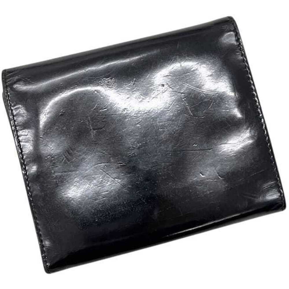 Prada Trifold Wallet Compact Leather Enamel Snap Nero Black - Picture 10 of 10
